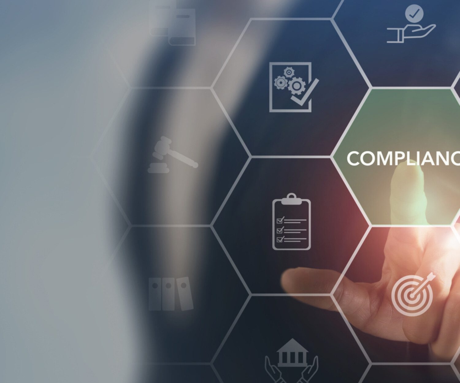 Compliance and regulation concept. Enforcement of laws, regulations, and standards, requirements, internal policies and procedures. Minimize legal and financial risks, protect corporate reputation.