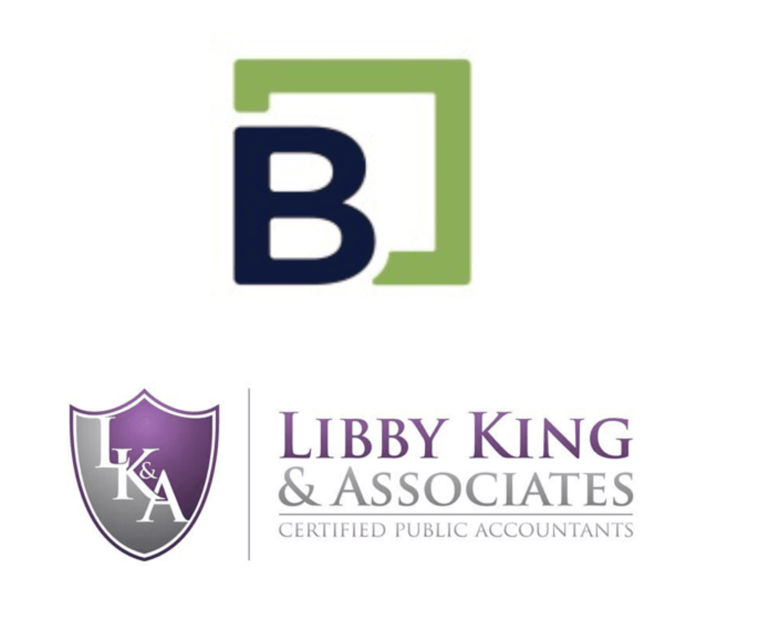 B icon above the Libby King logo